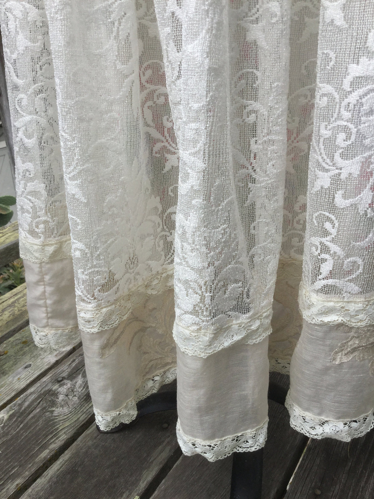 Cleo Beige Lace Tiered Maxi Skirt — view 4