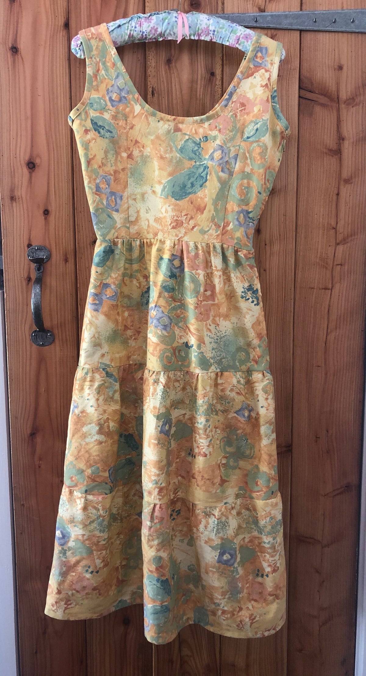 Edie Green Cotton Tiered Midi Dress — view 4