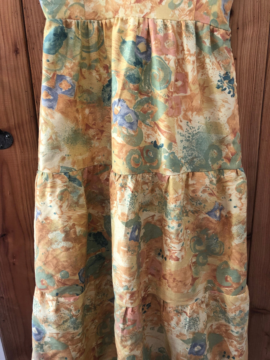 Edie Green Cotton Tiered Midi Dress — view 5