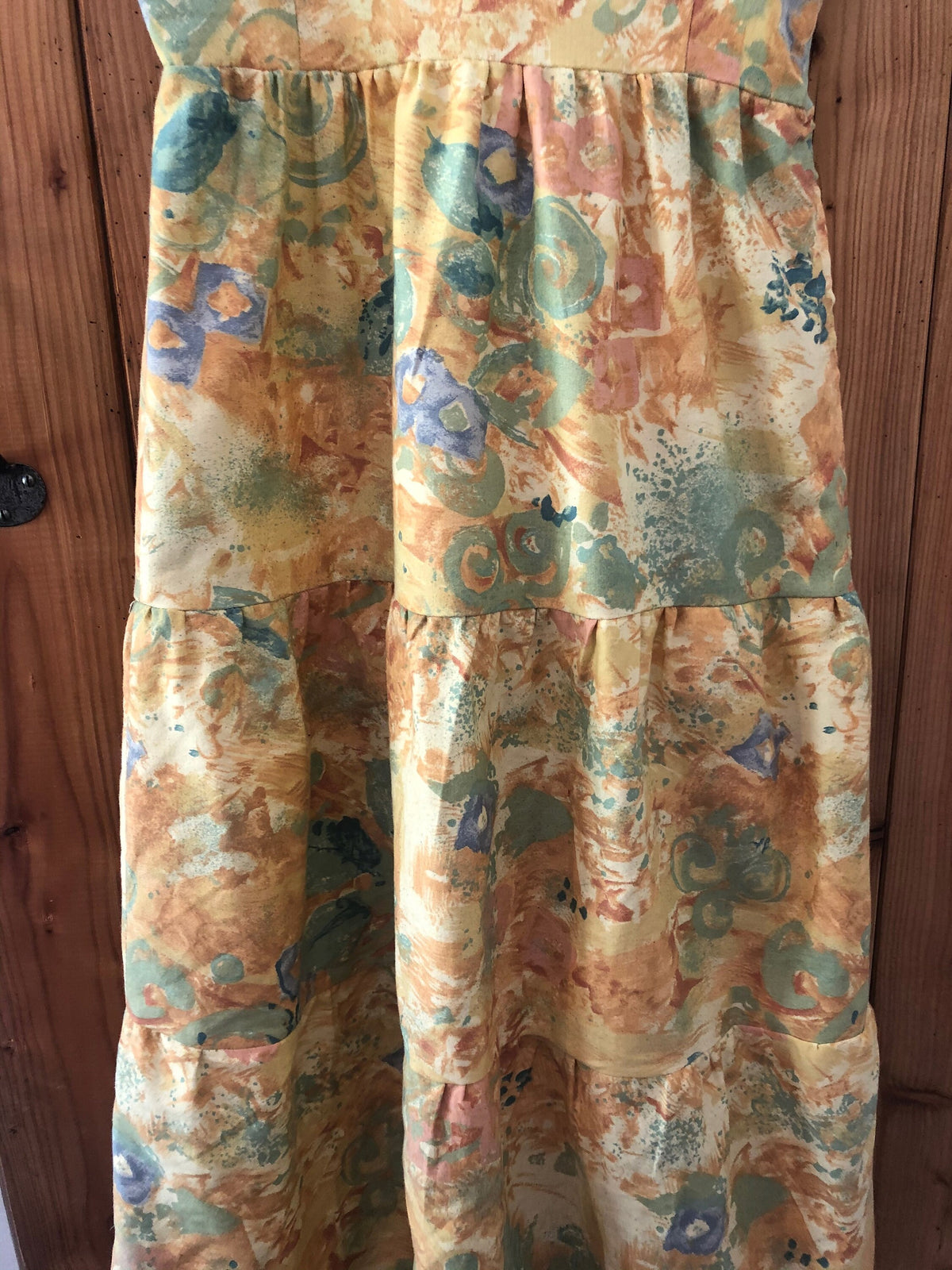Edie Green Cotton Tiered Midi Dress — view 5