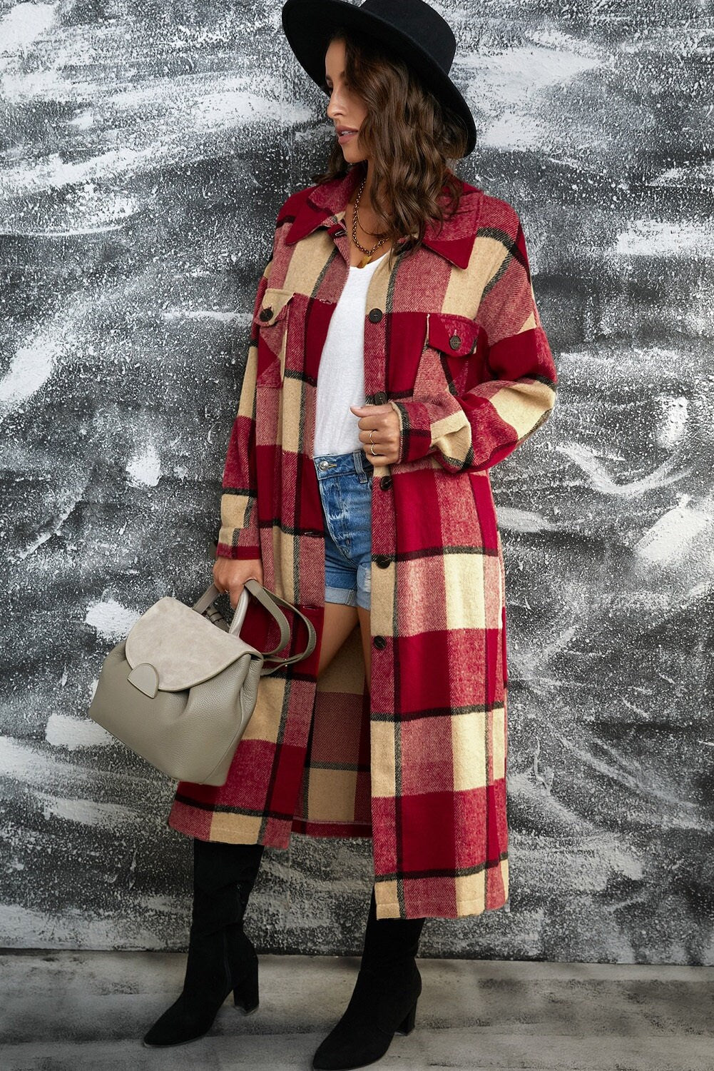 Odette Plaid Shacket — view 5