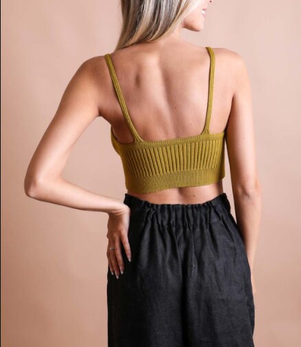 Wynn Yellow Knit Top — view 3