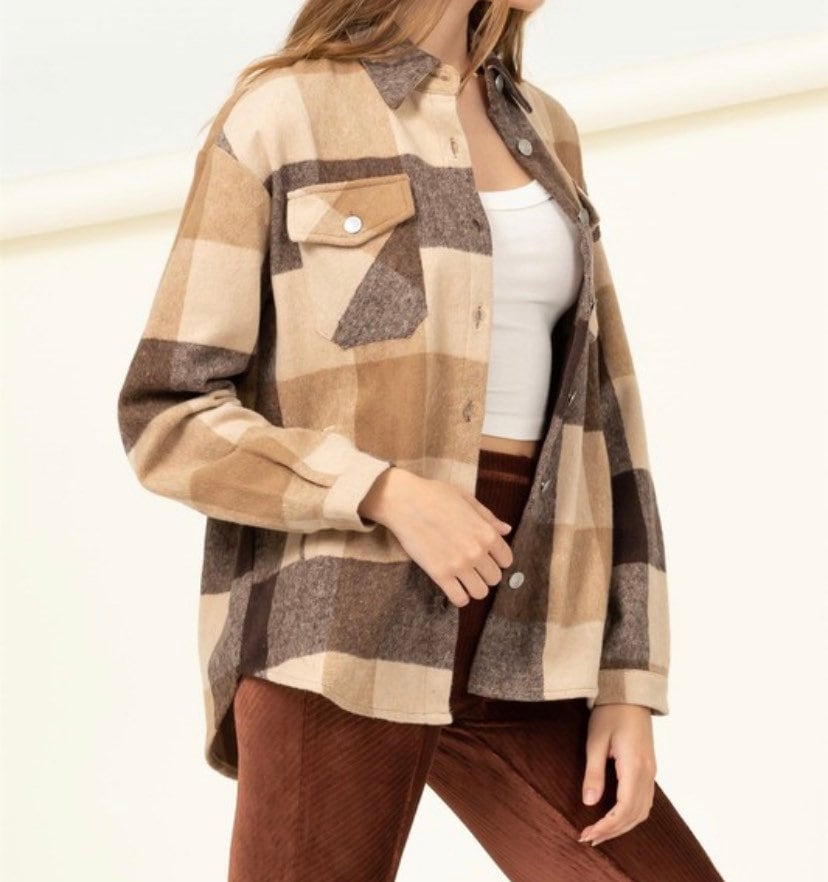 Mae Plaid Shacket — view 4