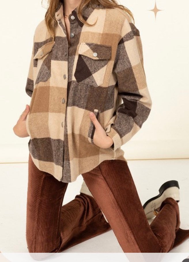 Mae Plaid Shacket — view 5