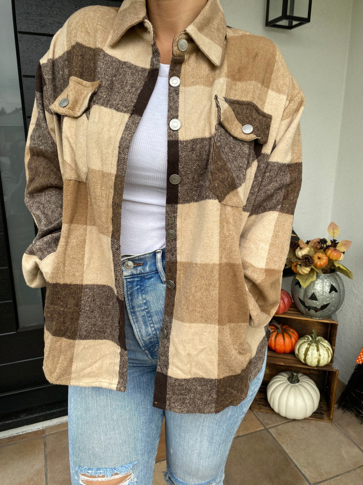 Mae Plaid Shacket — Brisa's Boutique