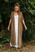 Uma Block-Print Cotton Kaftan Jacket — Brisa's Boutique