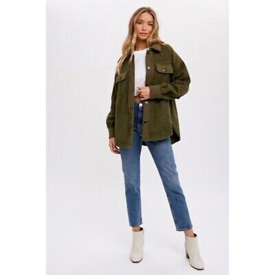 Dahlia Olive Shacket — view 5