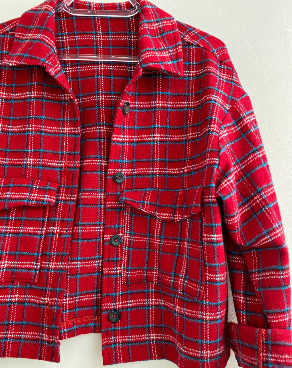 Yara Plaid Cropped Jacket — view 5