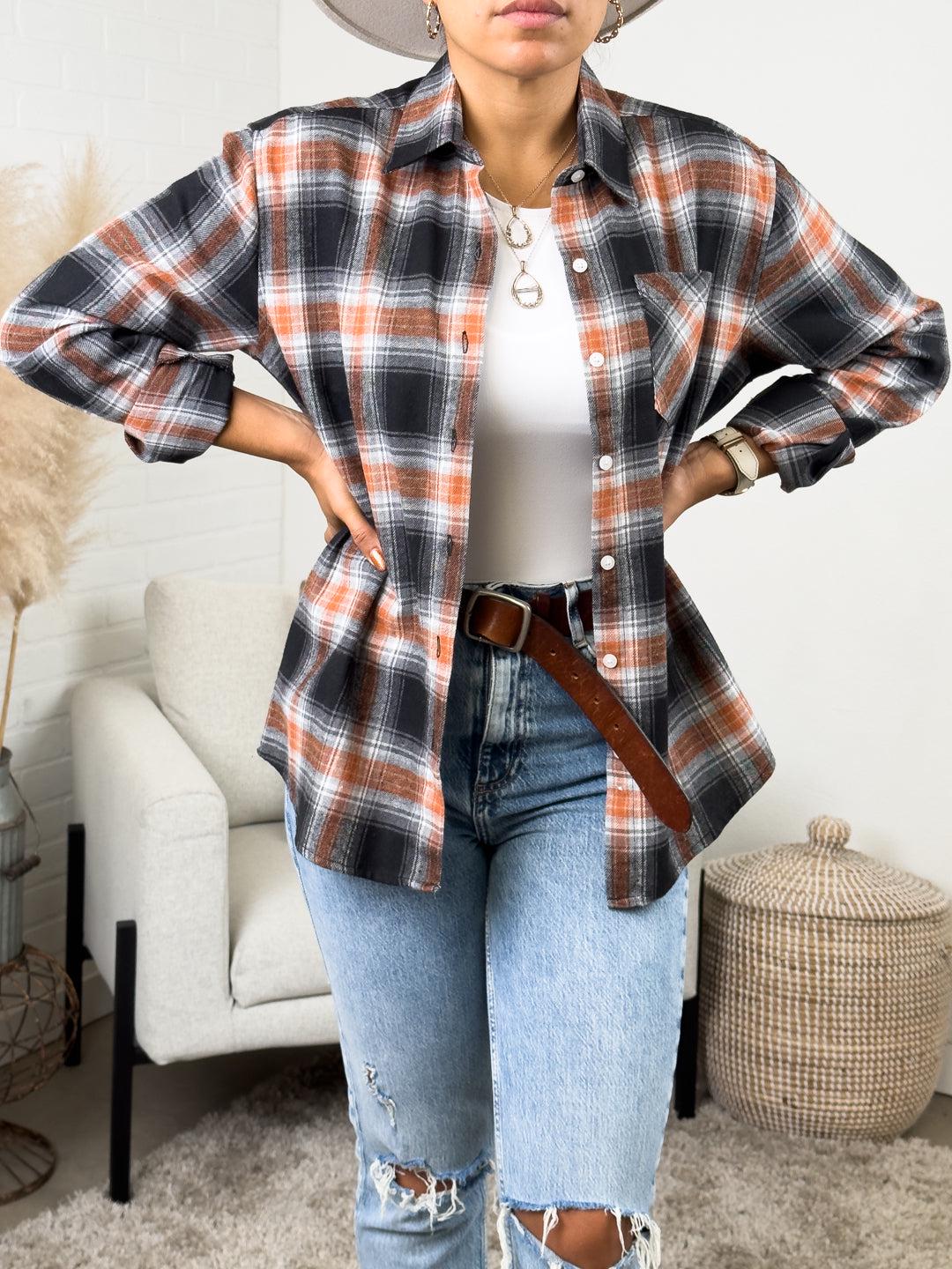 June Plaid Button-Down Cardigan — view 5