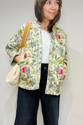 Kenna White Cotton Quilted Cardigan — Brisa's Boutique