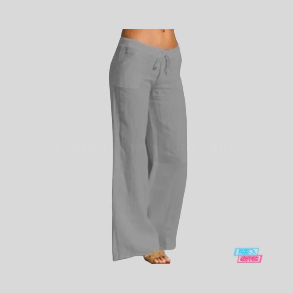 Marlo Ivory Linen High-Waist Pants — view 6