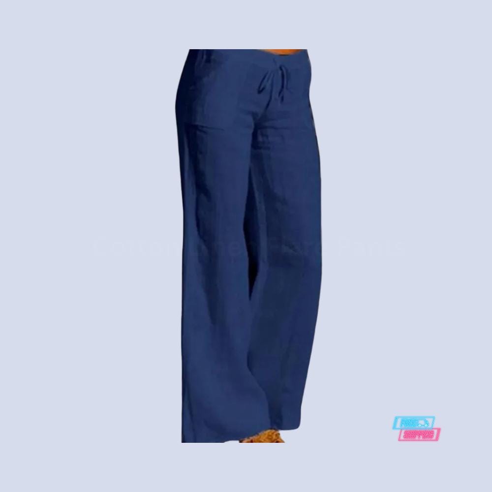 Marlo Ivory Linen High-Waist Pants — view 2