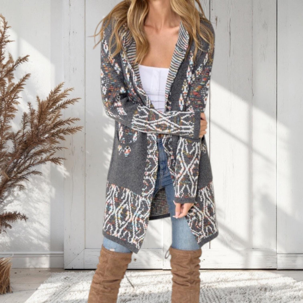 Gia Gray Knit Cardigan — view 3
