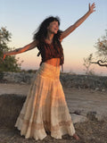 Daisy Orange Lace Tiered Maxi Skirt — Brisa's Boutique