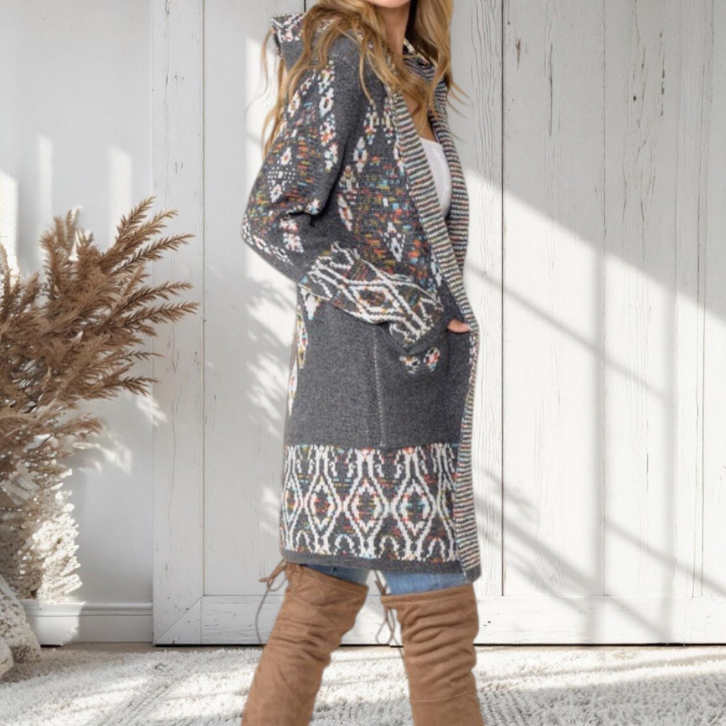 Gia Gray Knit Cardigan — view 5