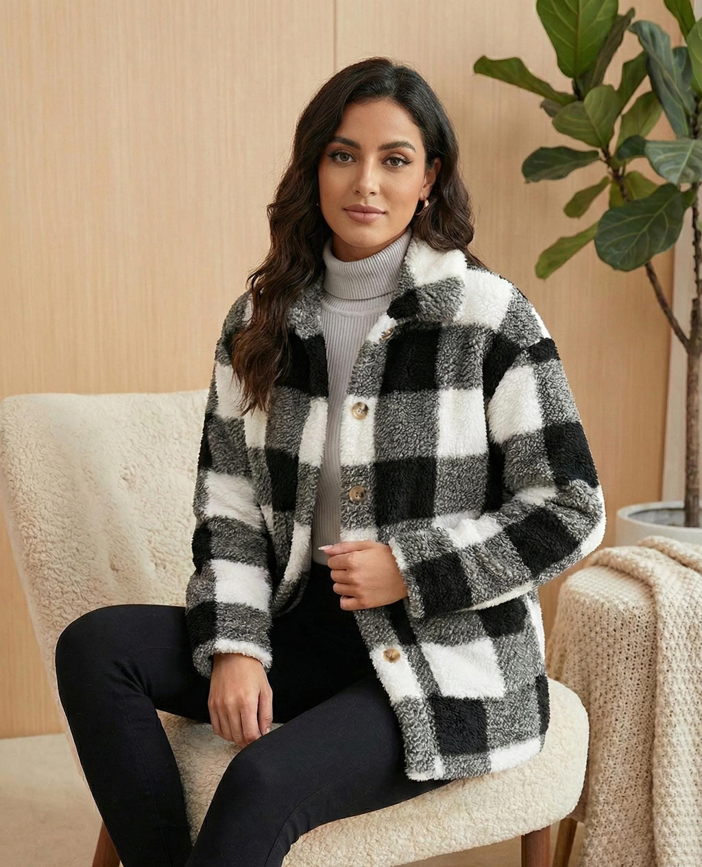 Tessa Plaid Button-Down Shacket — view 5