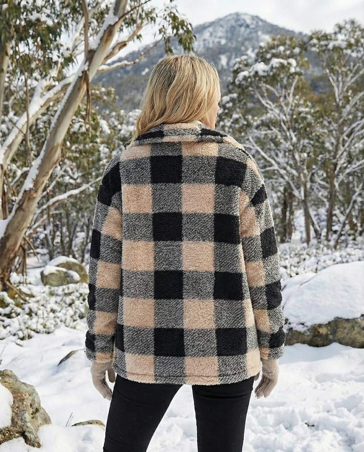 Tessa Plaid Button-Down Shacket — view 4