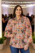 Ava Floral Button-Down Blouse — Brisa's Boutique