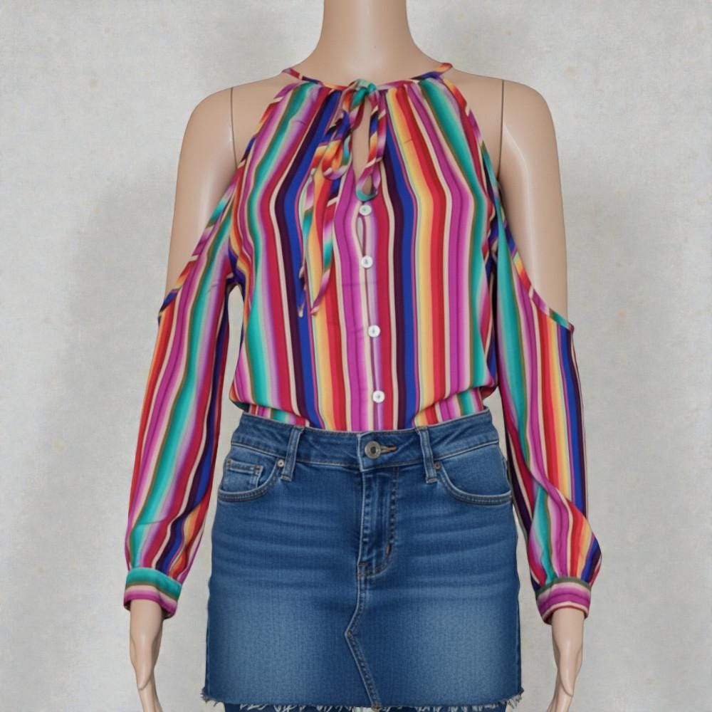 Hope Striped Knit Blouse — Brisa's Boutique
