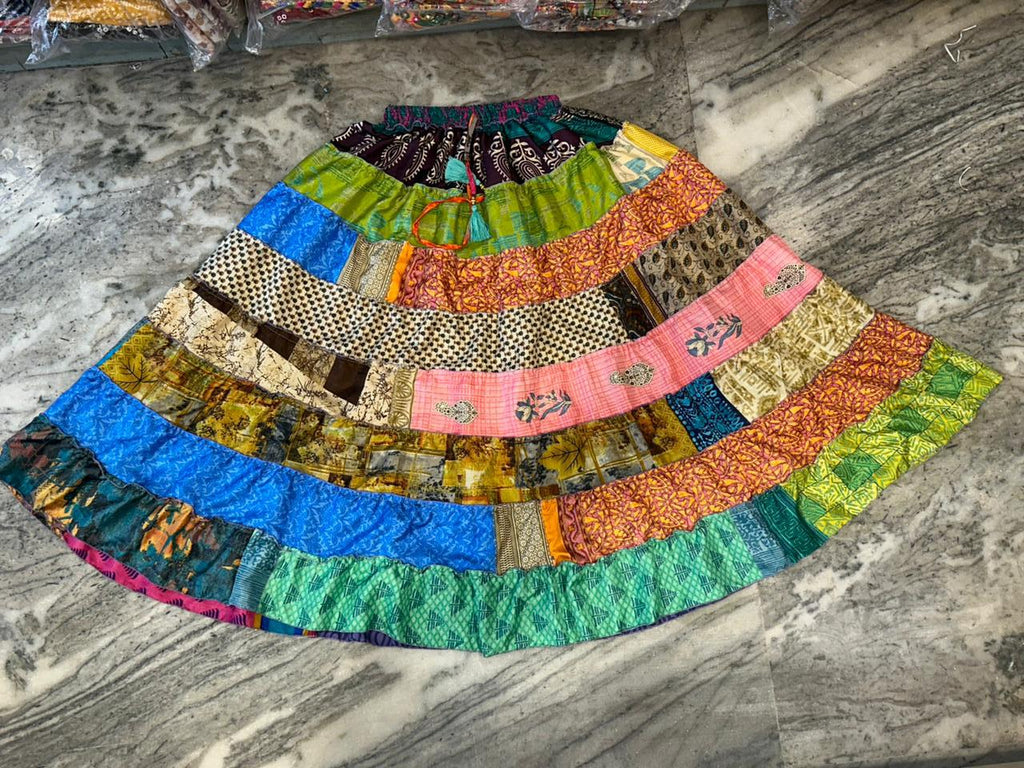 Opal Multicolor Tiered Maxi Skirt — view 6