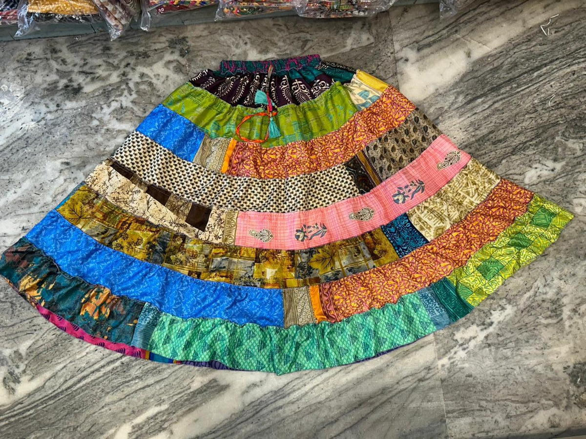 Opal Multicolor Tiered Maxi Skirt — view 6