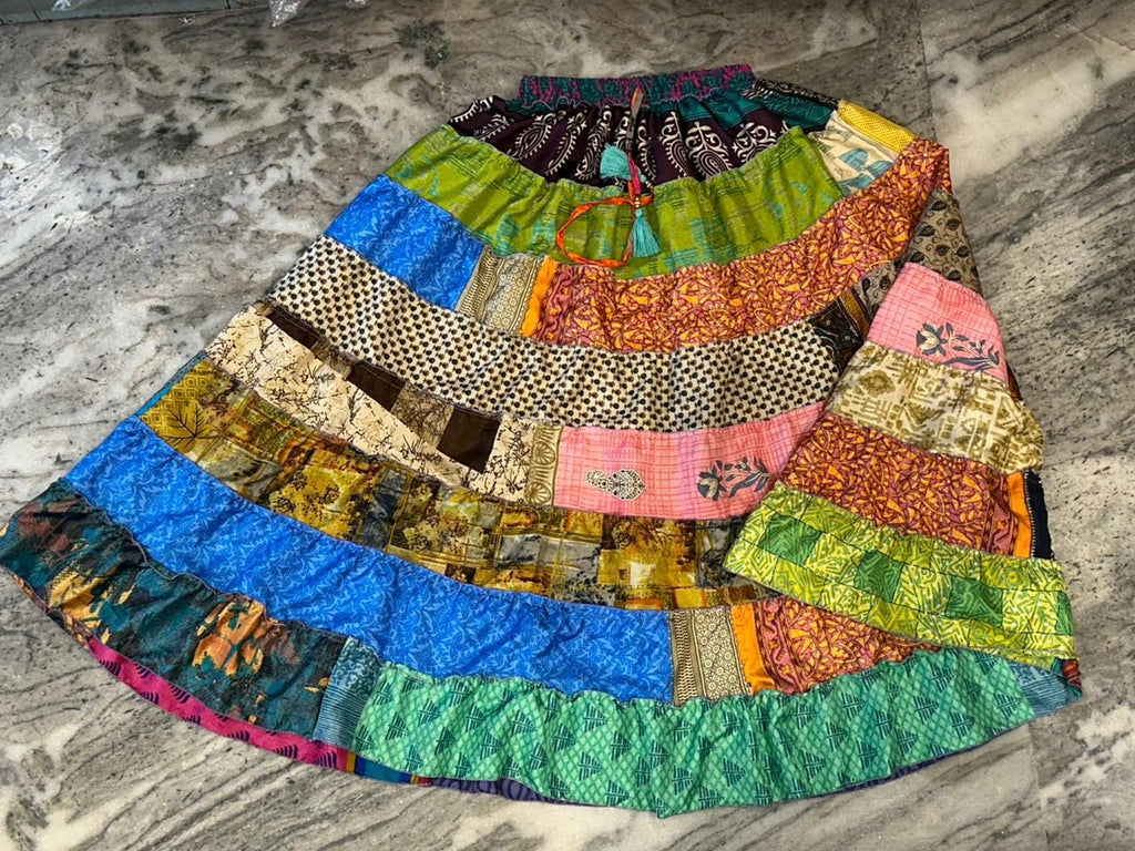 Opal Multicolor Tiered Maxi Skirt — view 3