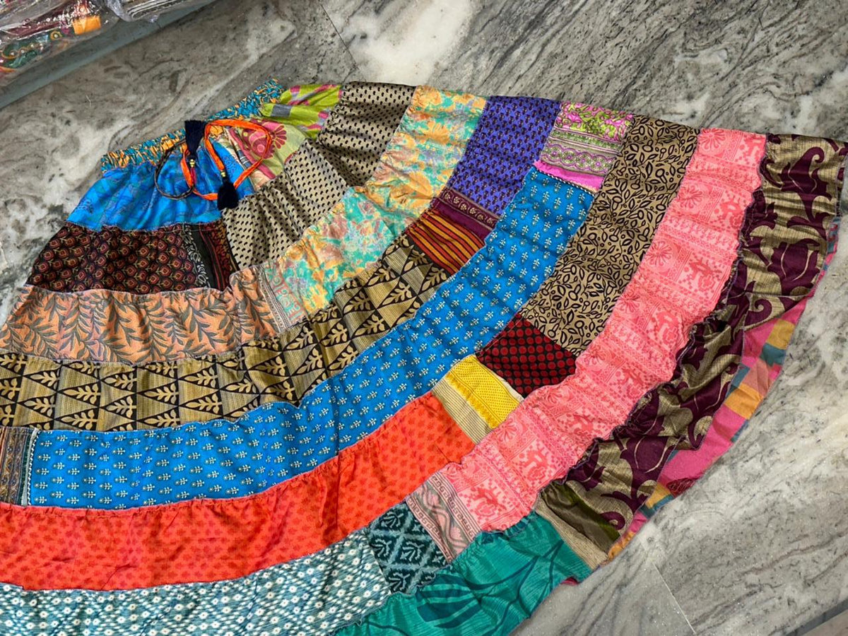 Helena Multicolor Tiered Maxi Skirt — view 5