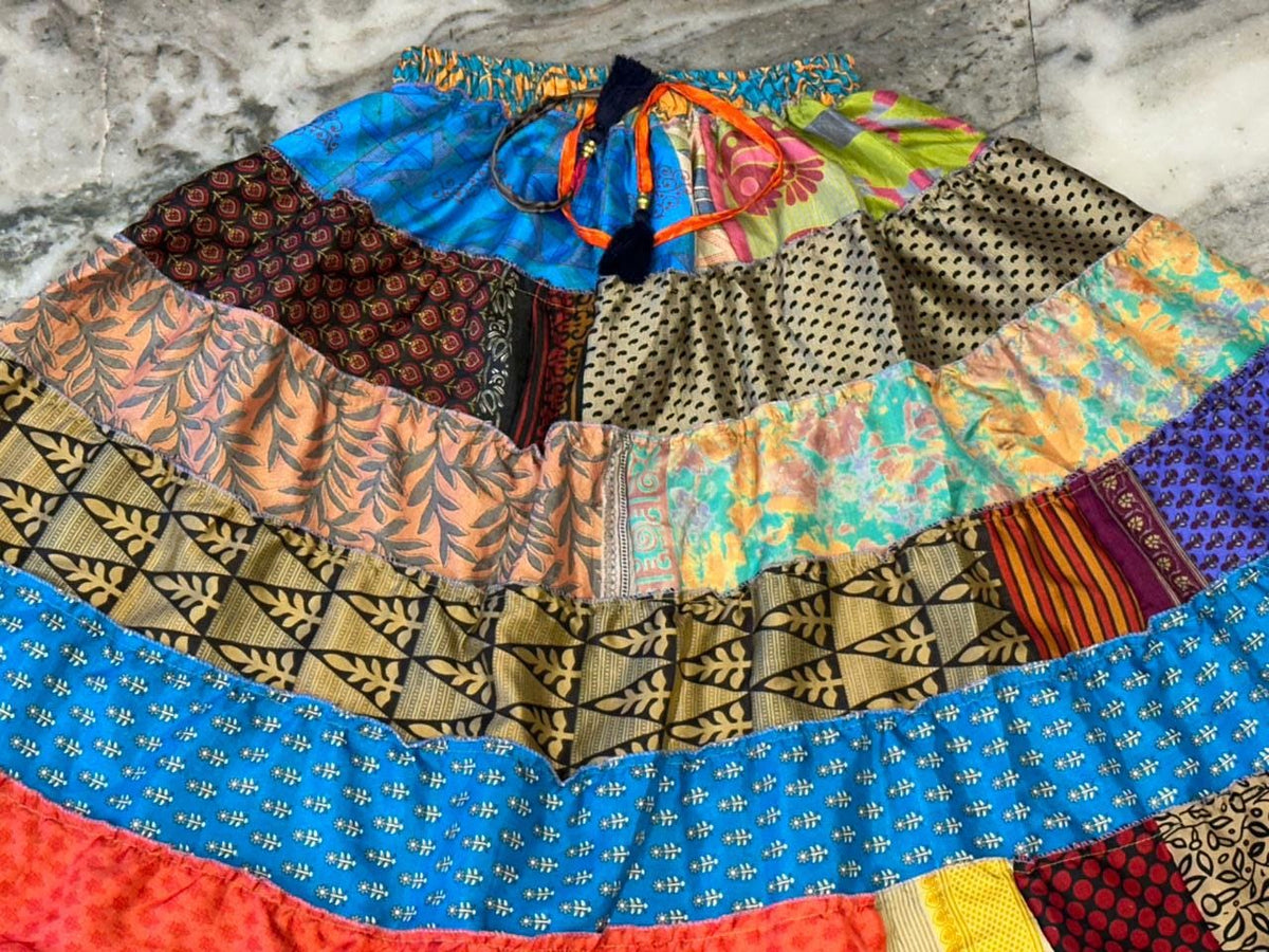 Helena Multicolor Tiered Maxi Skirt — view 2