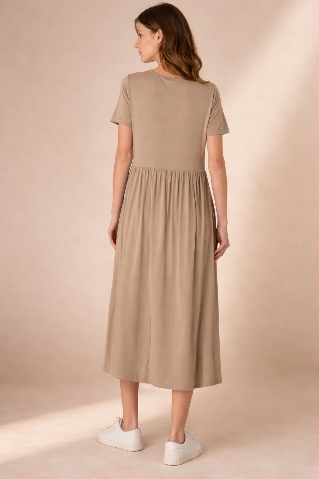 Kit Navy Tiered Midi Dress — view 4