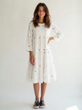 Rhea White Cotton Tiered Midi Dress — Brisa's Boutique