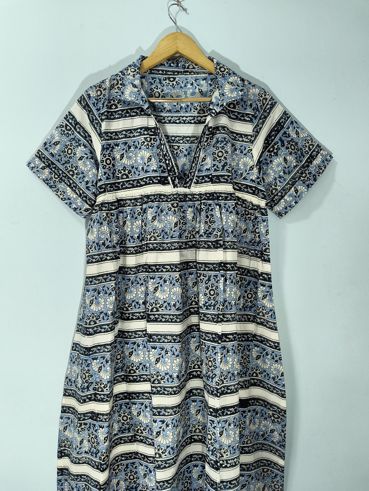 Trixie Floral Cotton Tiered Midi Dress — view 3