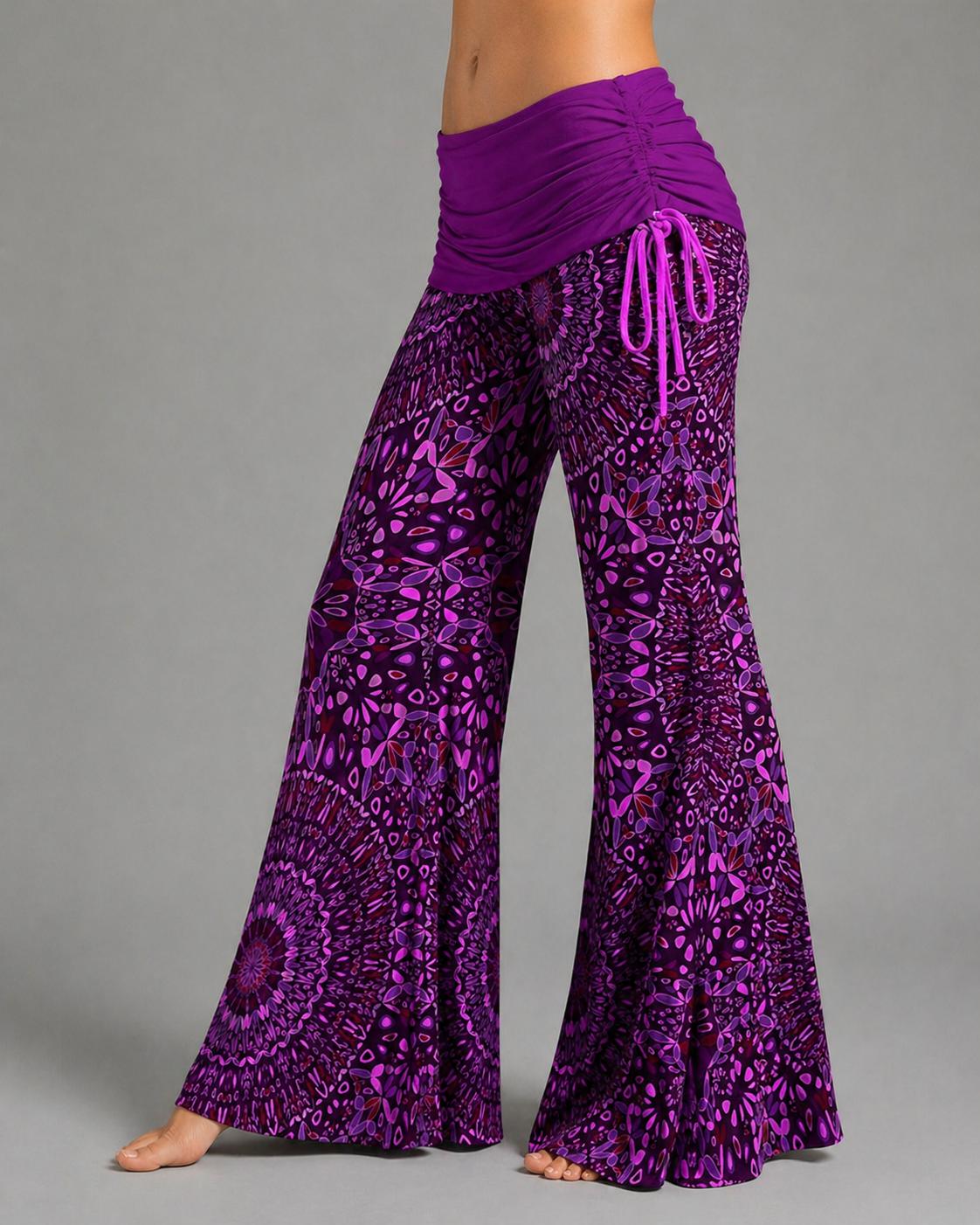 Talia Purple Wide-Leg Pants — view 3