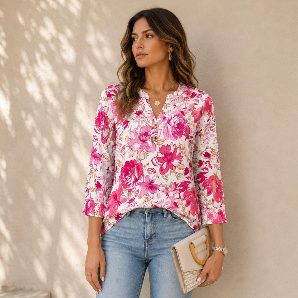 Wilma Beige Tunic Blouse — view 2