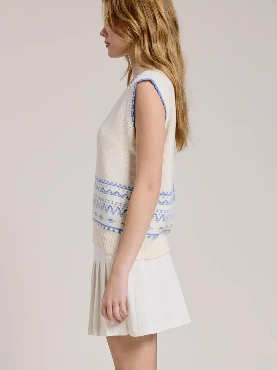 Nora White Knit Top — view 4