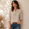 Wilma Beige Tunic Blouse — Brisa's Boutique