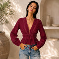 Freya Burgundy Top — Brisa's Boutique