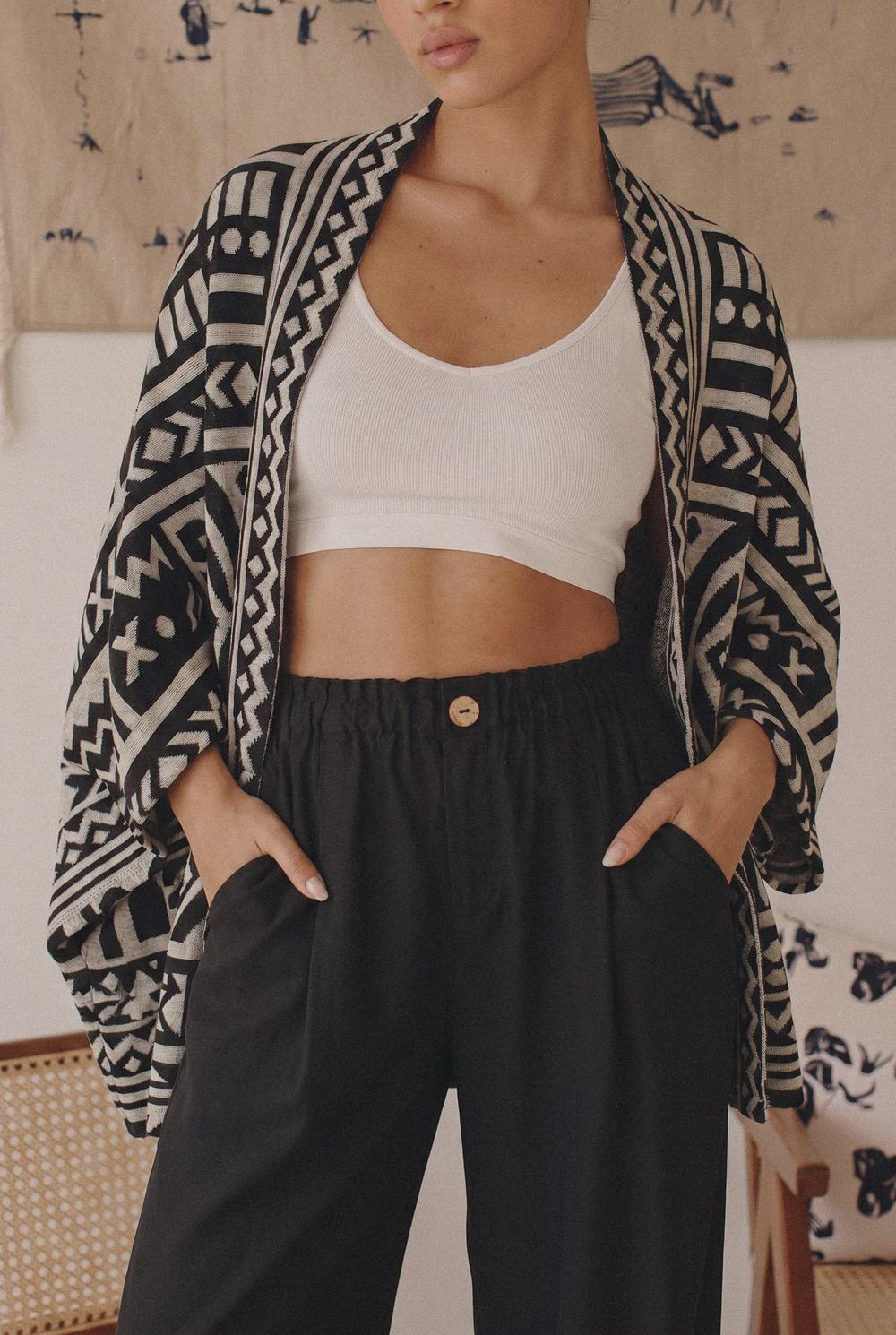 Ines Black Cardigan — Brisa's Boutique