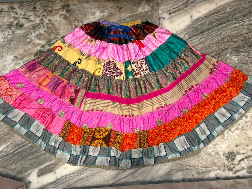 Orla Pink Tiered Maxi Skirt — view 6
