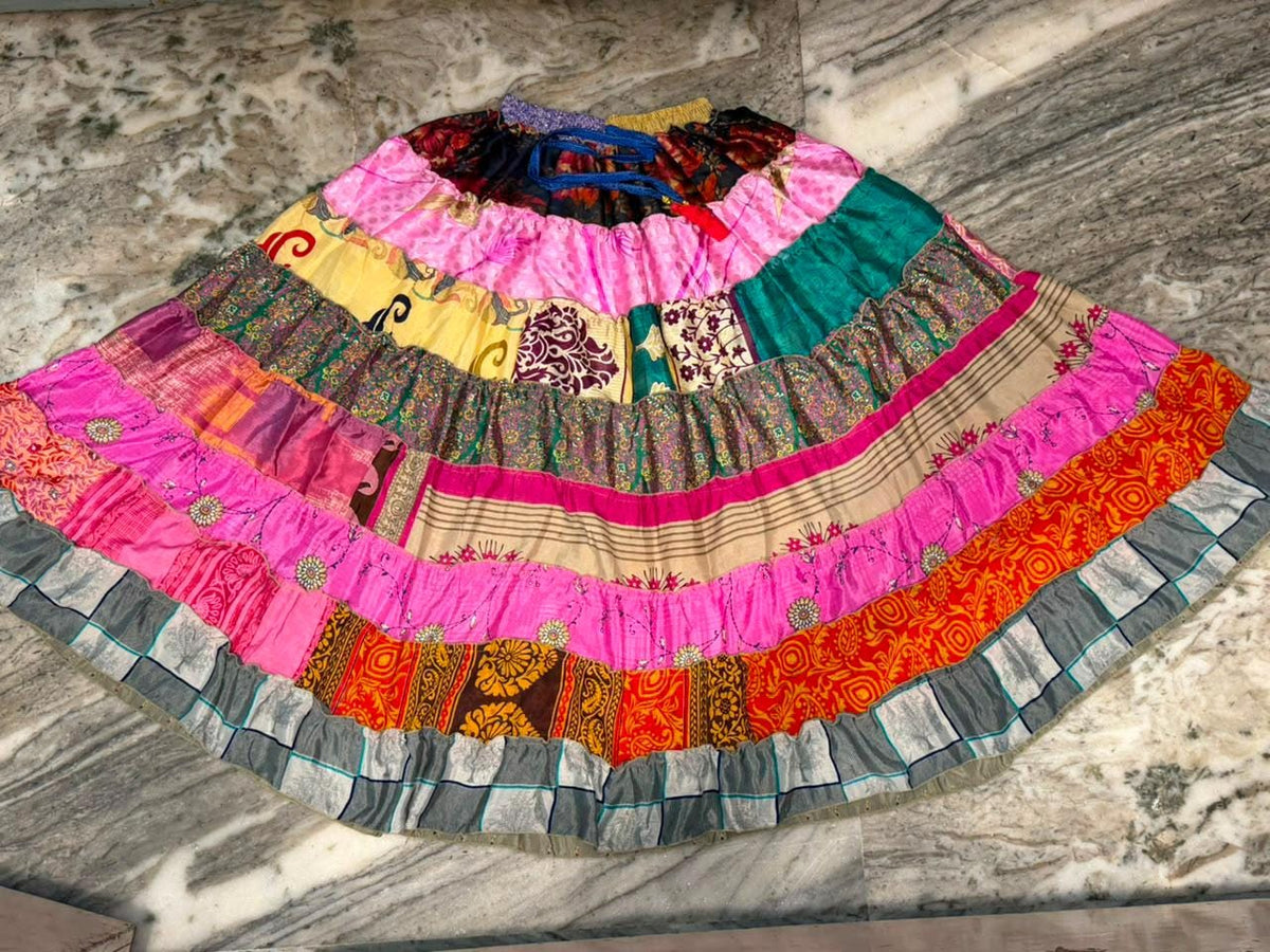 Orla Pink Tiered Maxi Skirt — view 6