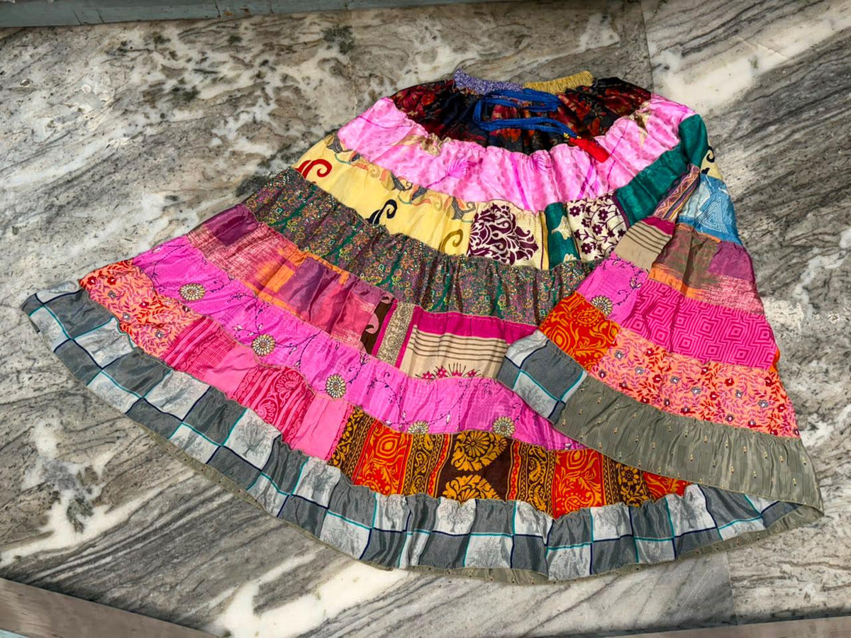 Orla Pink Tiered Maxi Skirt — view 3