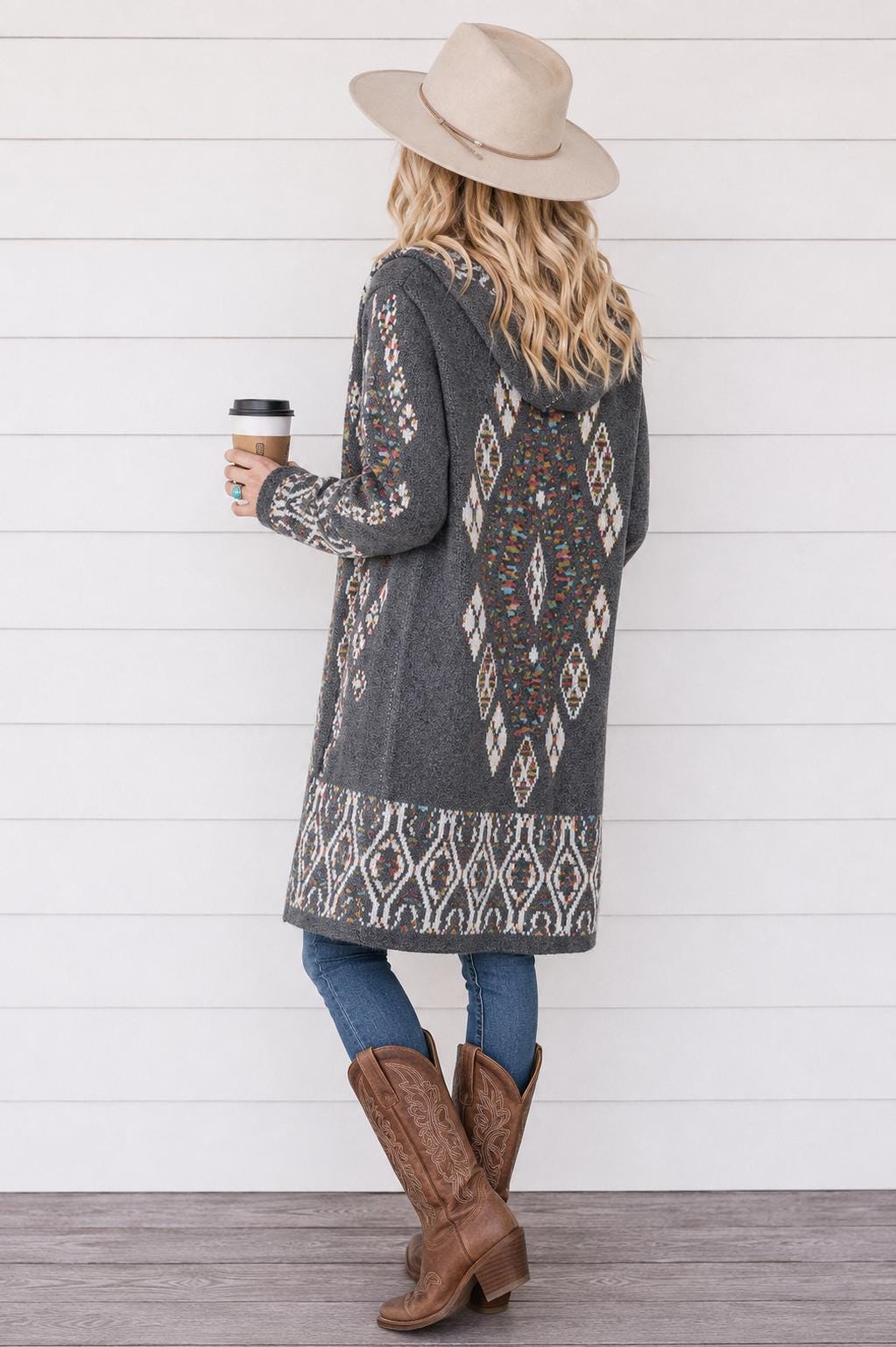 Gia Gray Knit Cardigan — view 2