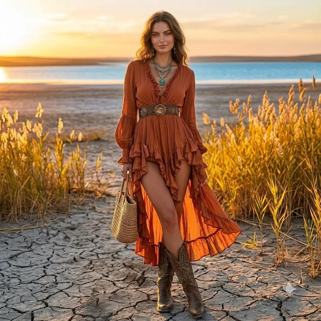 Adele Burgundy Tiered Midi Dress — view 2