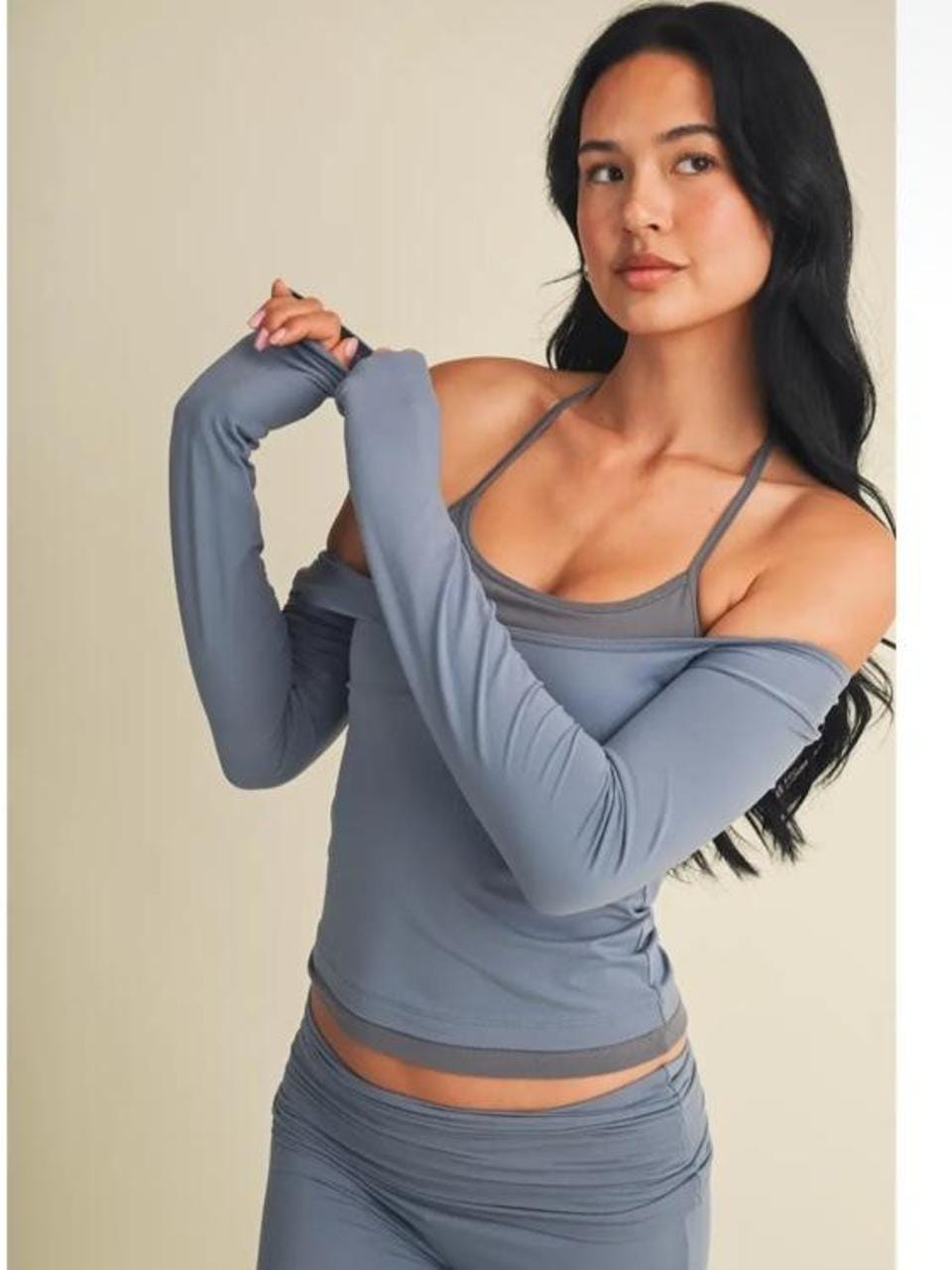 Zara Gray Halter Top — view 4
