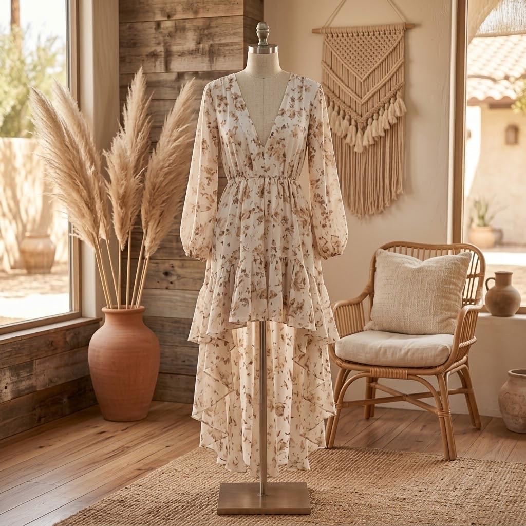 Xena Floral Ruffle Maxi Dress — view 5