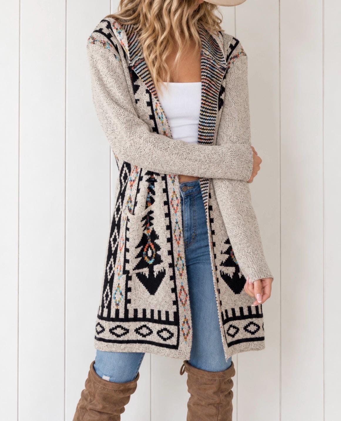 Sage Beige Knit Cardigan — view 2