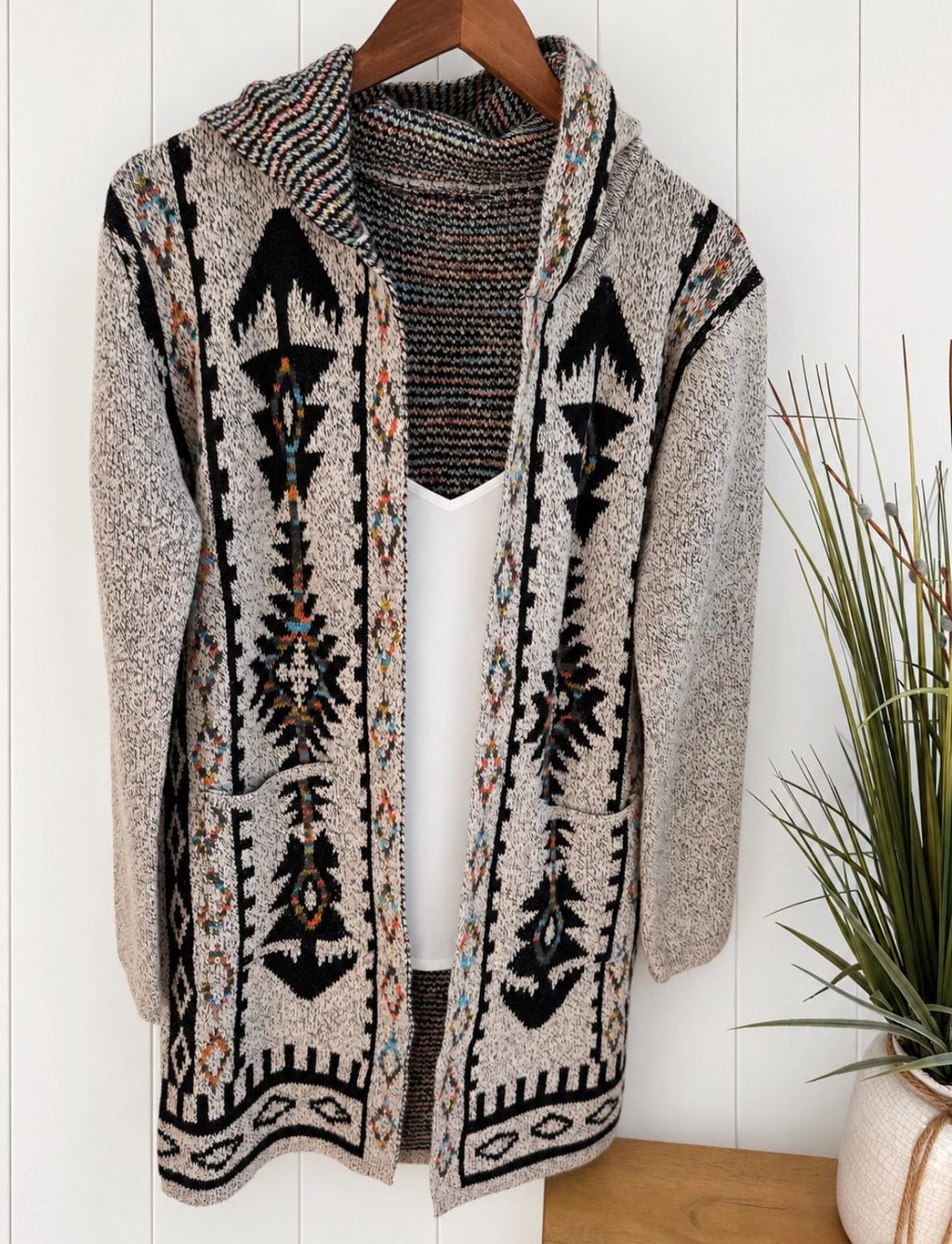 Sage Beige Knit Cardigan — view 4