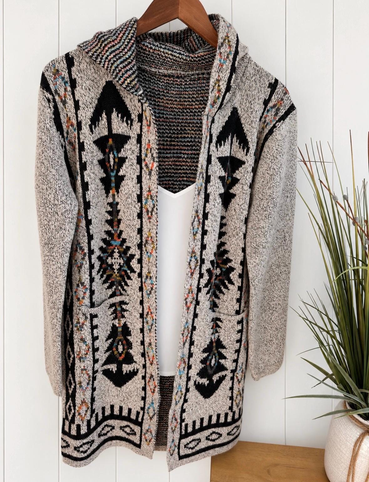 Sage Beige Knit Cardigan — view 4